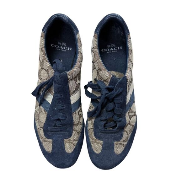 Coach Navy and Brown Sneakers - Picture 2 of 5